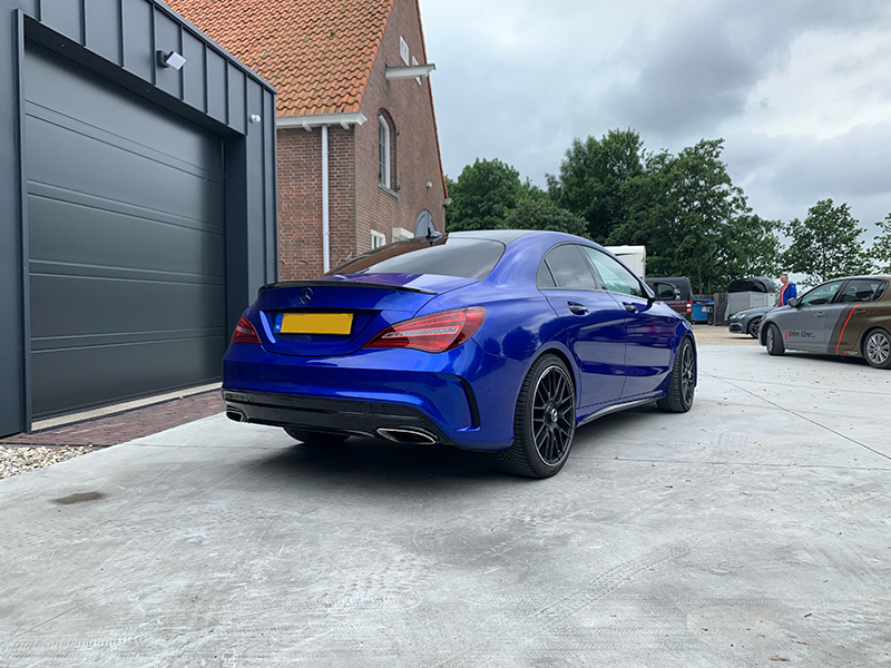 carwrap mercedes cla cosmic blue