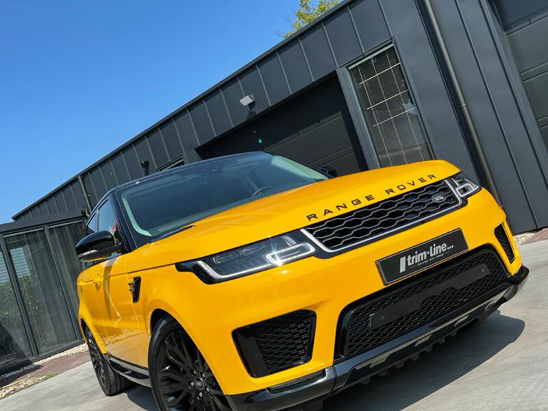 carwrap range rover sport sunflower yellow