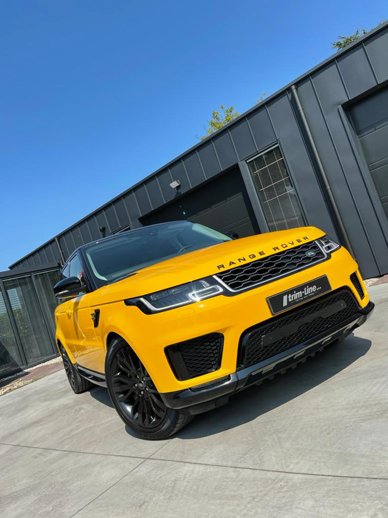 carwrap range rover sport sunflower yellow