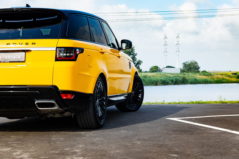 carwrap range rover sport sunflower yellow