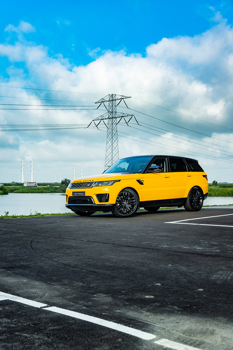 carwrap range rover sport sunflower yellow