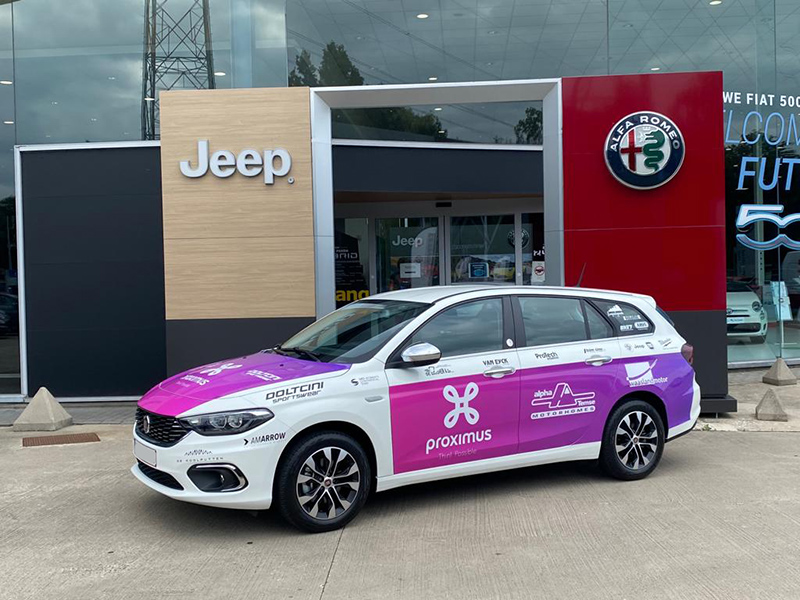 belettering signing autoreclame proximus