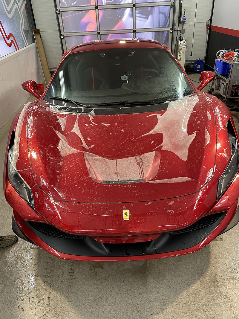 paint protection film ferrari f8 tributo