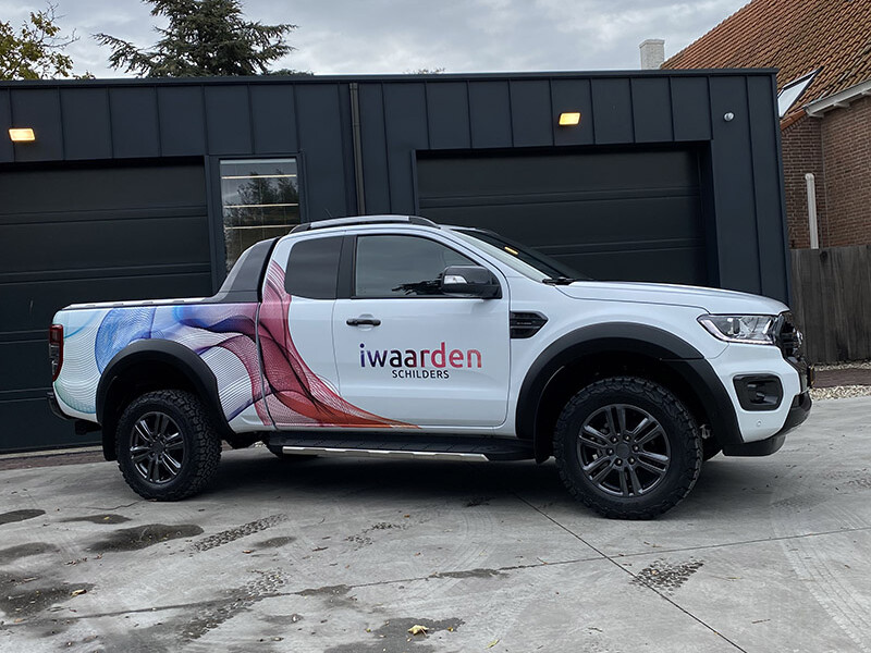 auto reclame en blinderen ford ranger iwaarden schilders