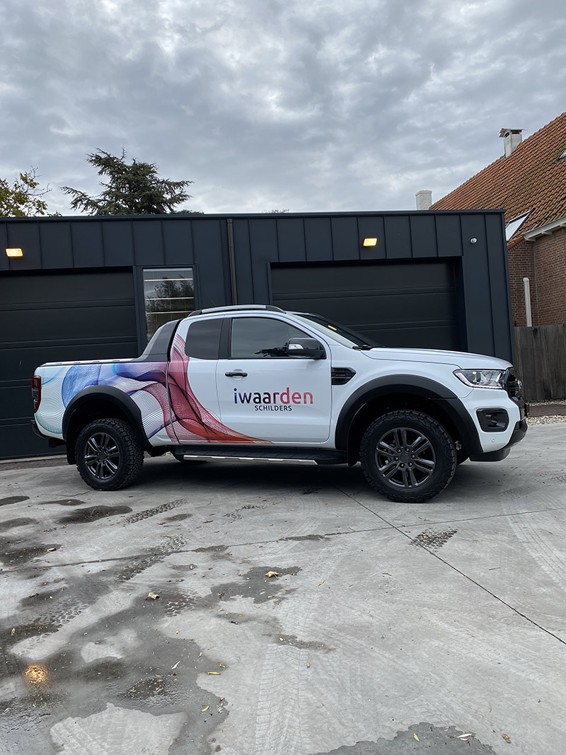 auto reclame en blinderen ford ranger iwaarden schilders