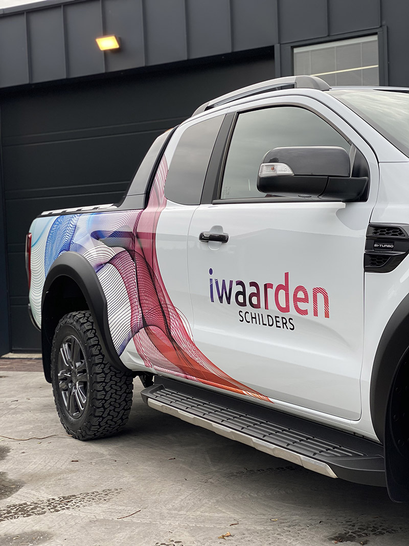 auto reclame en blinderen ford ranger iwaarden schilders