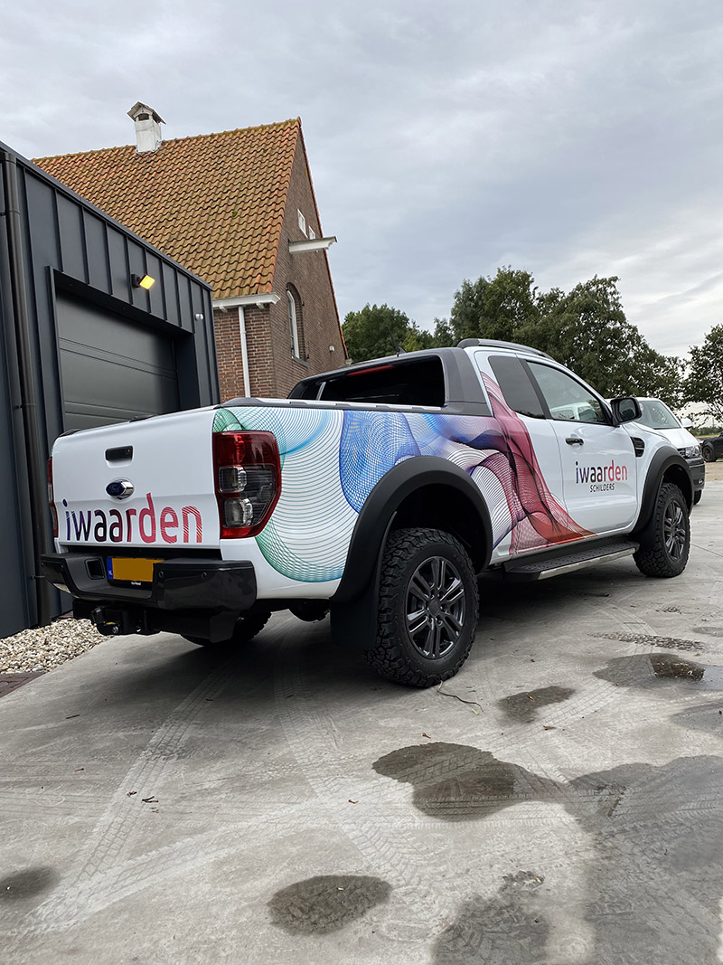 auto reclame en blinderen ford ranger iwaarden schilders