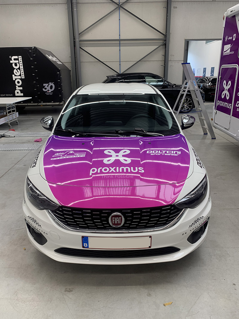 belettering signing autoreclame proximus