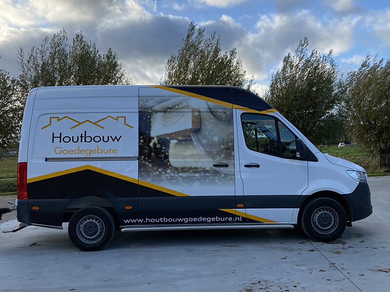 autobelettering houtbouw goedegbure