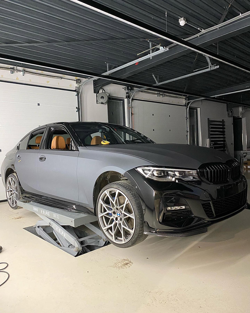 bmw 3-serie carwrap sott still dark