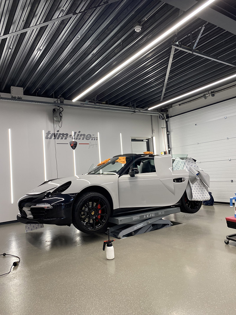 porsche 911 carrera carwrap trimline storm grey