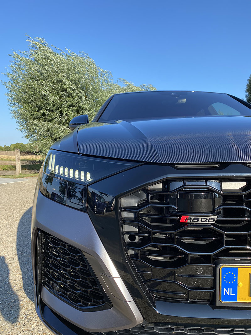 audi rsq8 satin dark grey 3m wrap stek carbon motorkap