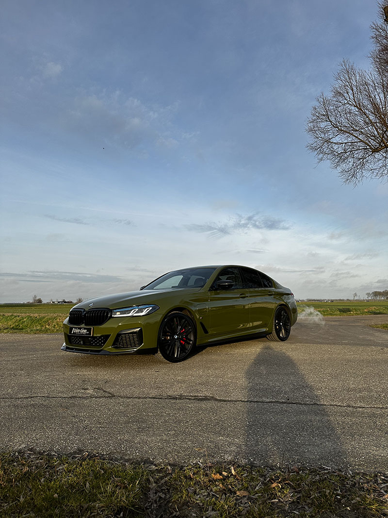 bmw 5serie wrap inozetek army green trim-line