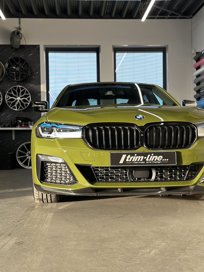 bmw 5serie wrap inozetek army green trim-line