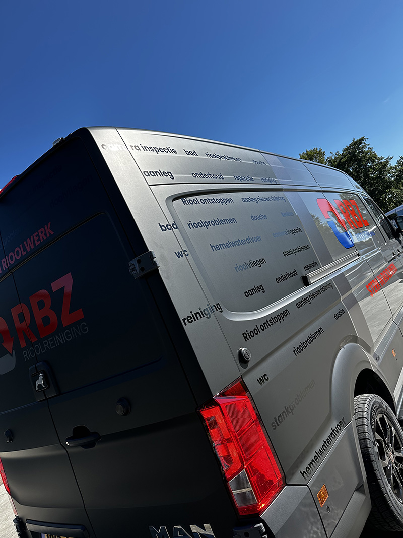 rbz rioolreiniging trimline design wrap belettering